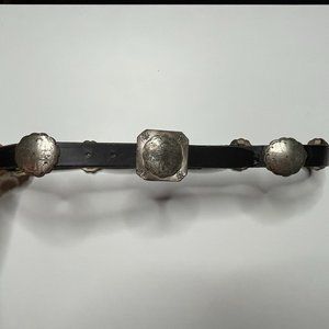 Ralph Lauren Black Leather Concho Belt